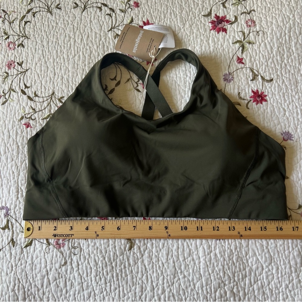 Patagonia Women's Shadowlite Mid-Impact Adjustable Bra Pine Needle Green XXL NEW - Picture 5 of 10